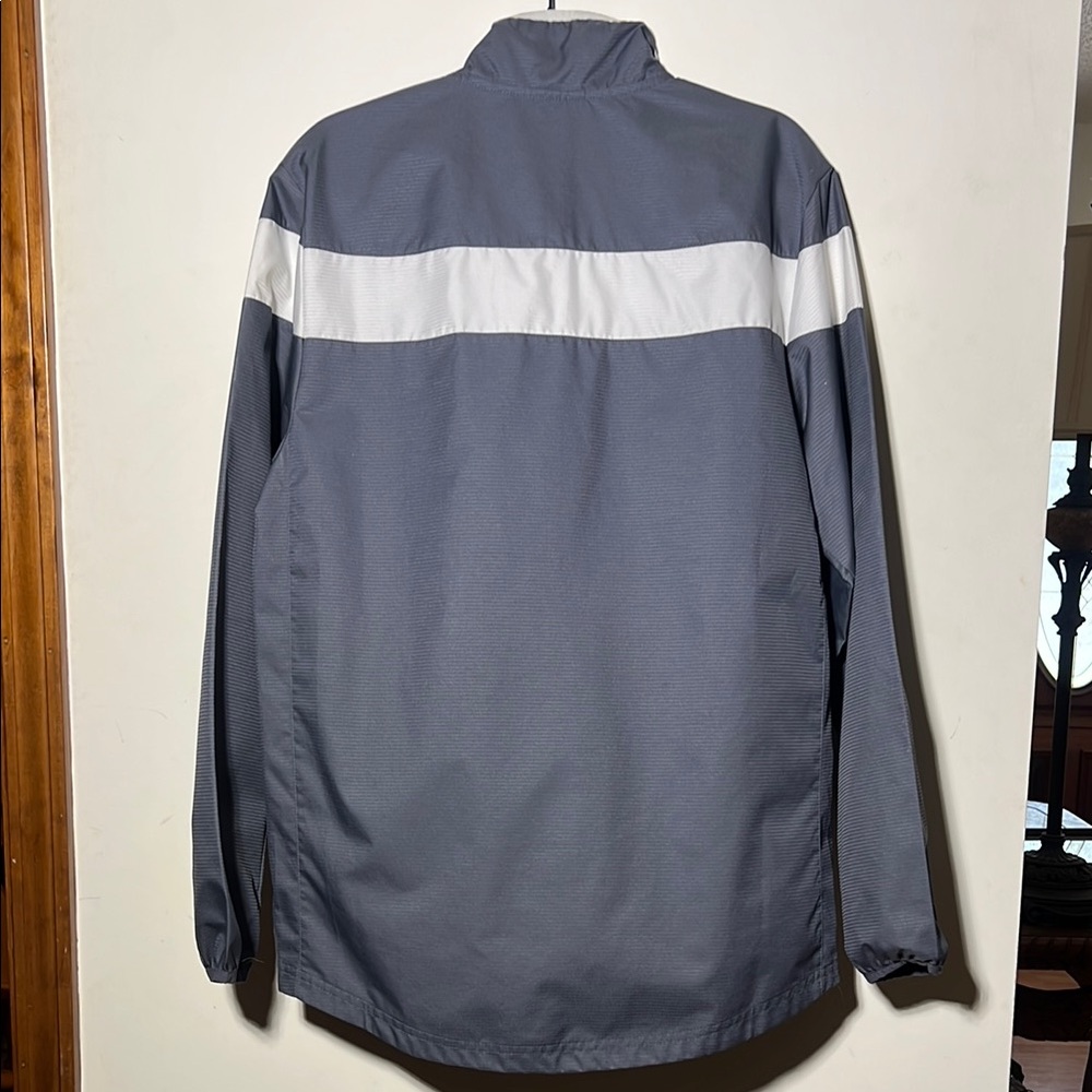 Adidas Gray and White Windbreaker Jacket - Picture 5 of 5